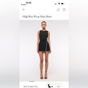 Abercrombie high rise mini skort rhinestone